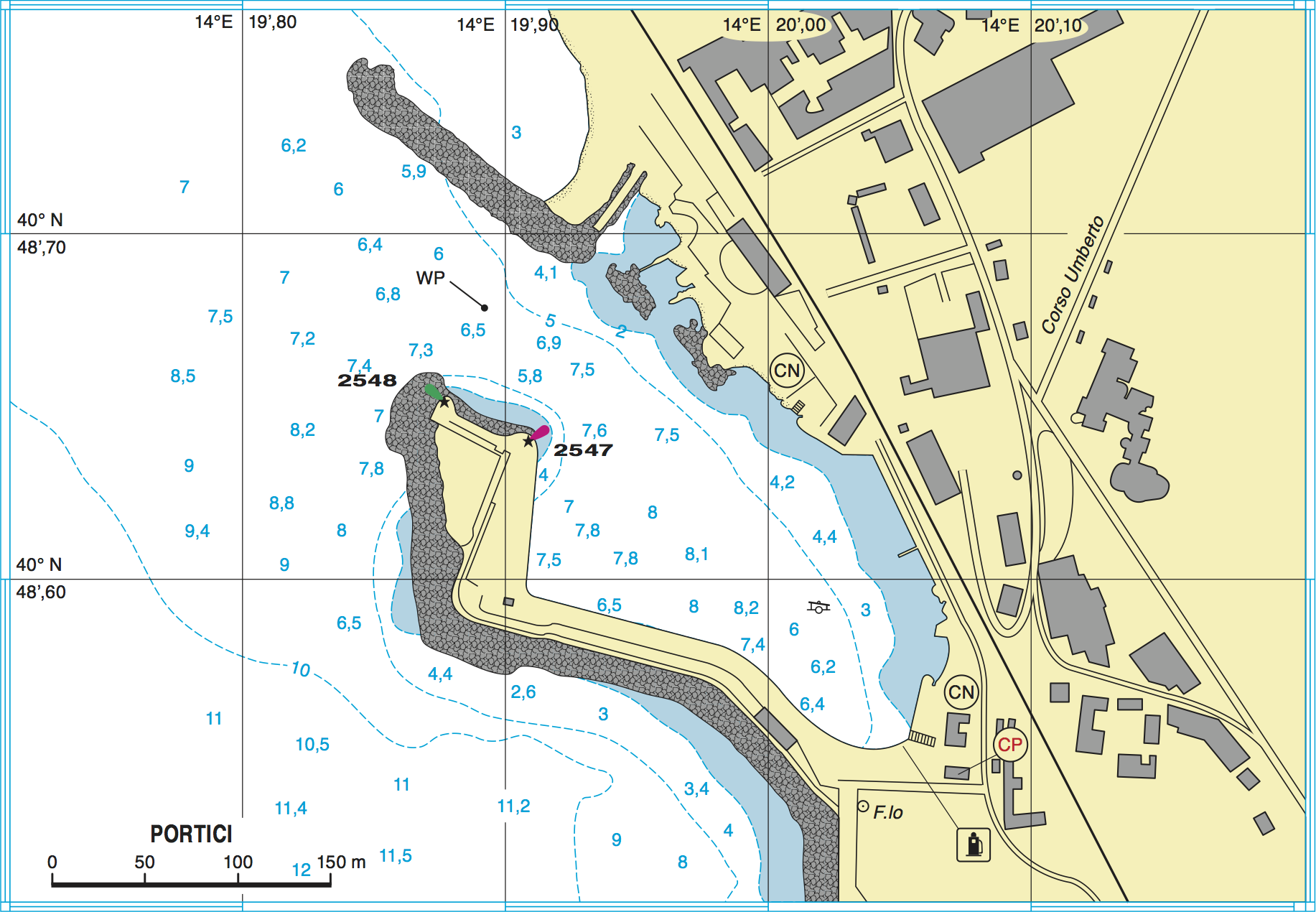 Planimetria porto di Portici