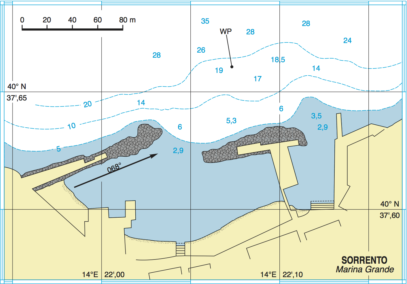 Planimetria Sorrento - Marina Grande