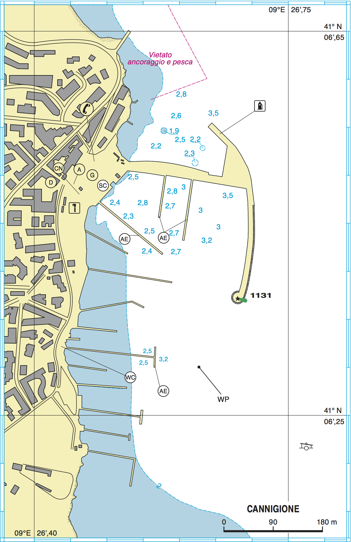 Planimetria porto di Cannigione