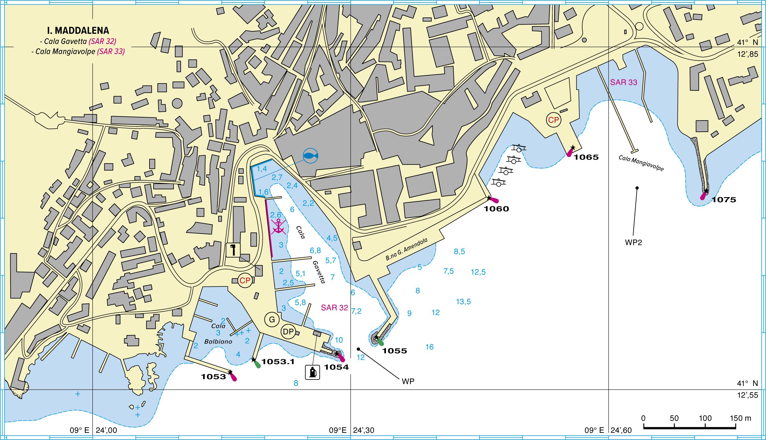 Planimetria I. Maddalena - Cala Mangiavolpe