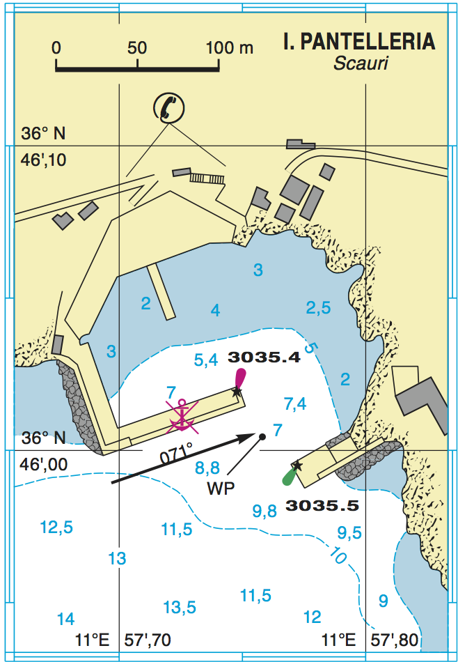 Planimetria porto I. Pantelleria - Scauri