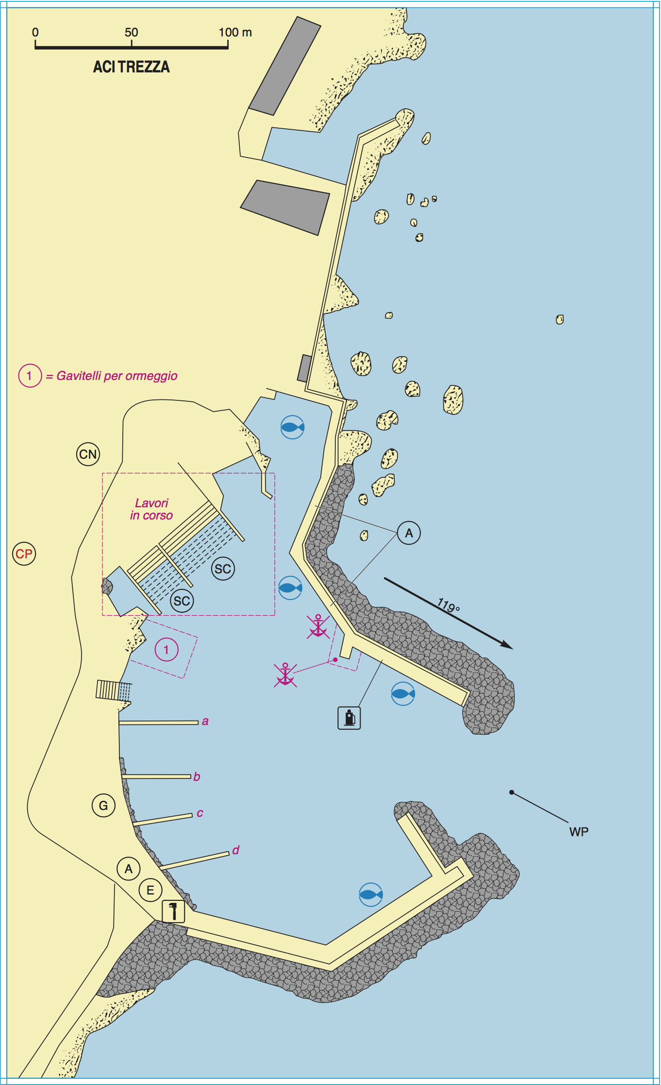 Planimetria porto Aci Trezza