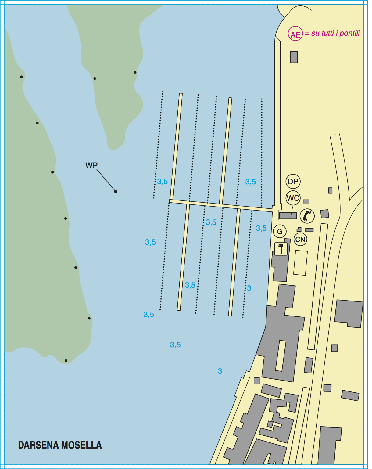 Planimetrai Sottomarina - Darsena Mosella