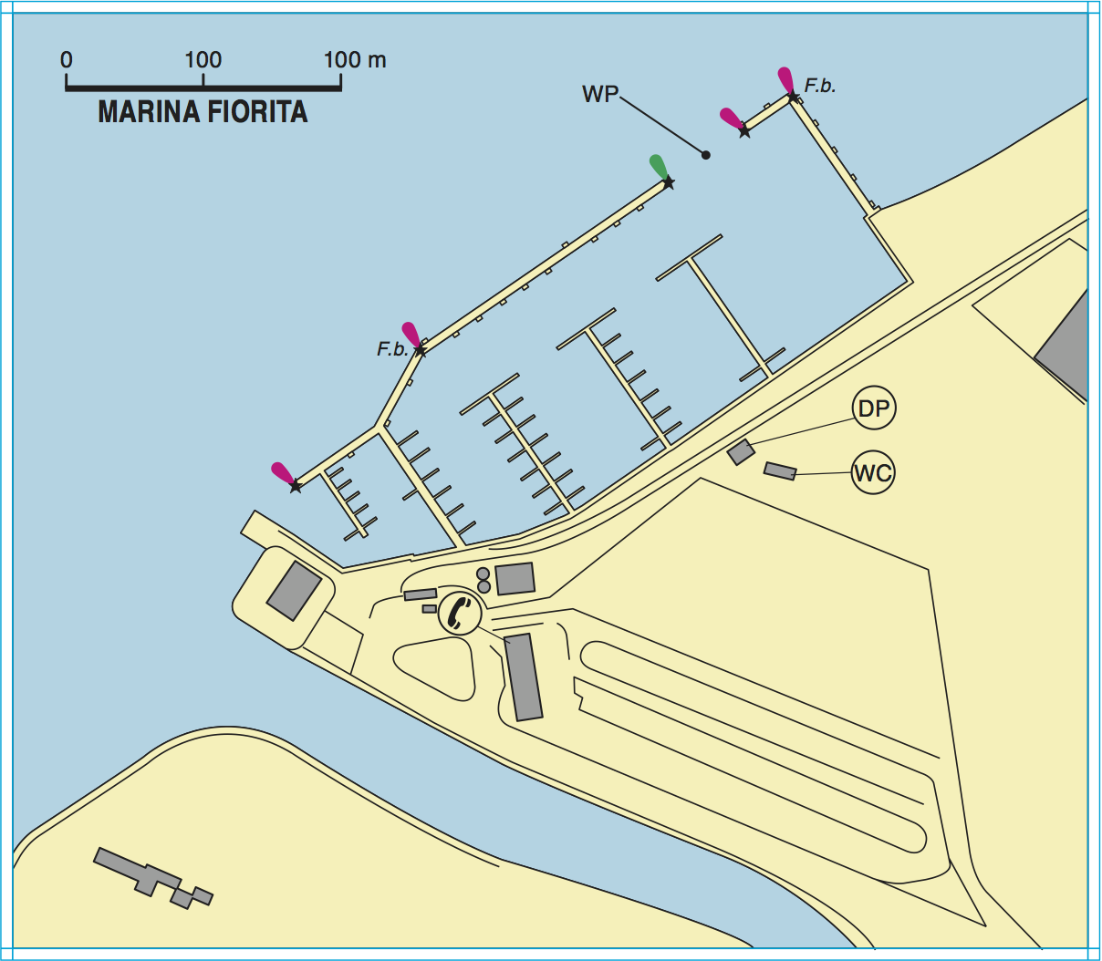 Planimetria approdo Marina Fiorita